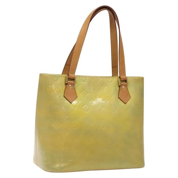LOUIS VUITTON Monogram Vernis Houston Hand Bag Gris M91053 LV Auth 116663 - Picture 1 of 16